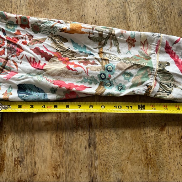 Anthropologie Michelle Morin Animalia Flannel Pajama Set Top 1x / Bottoms Large - Picture 12 of 15